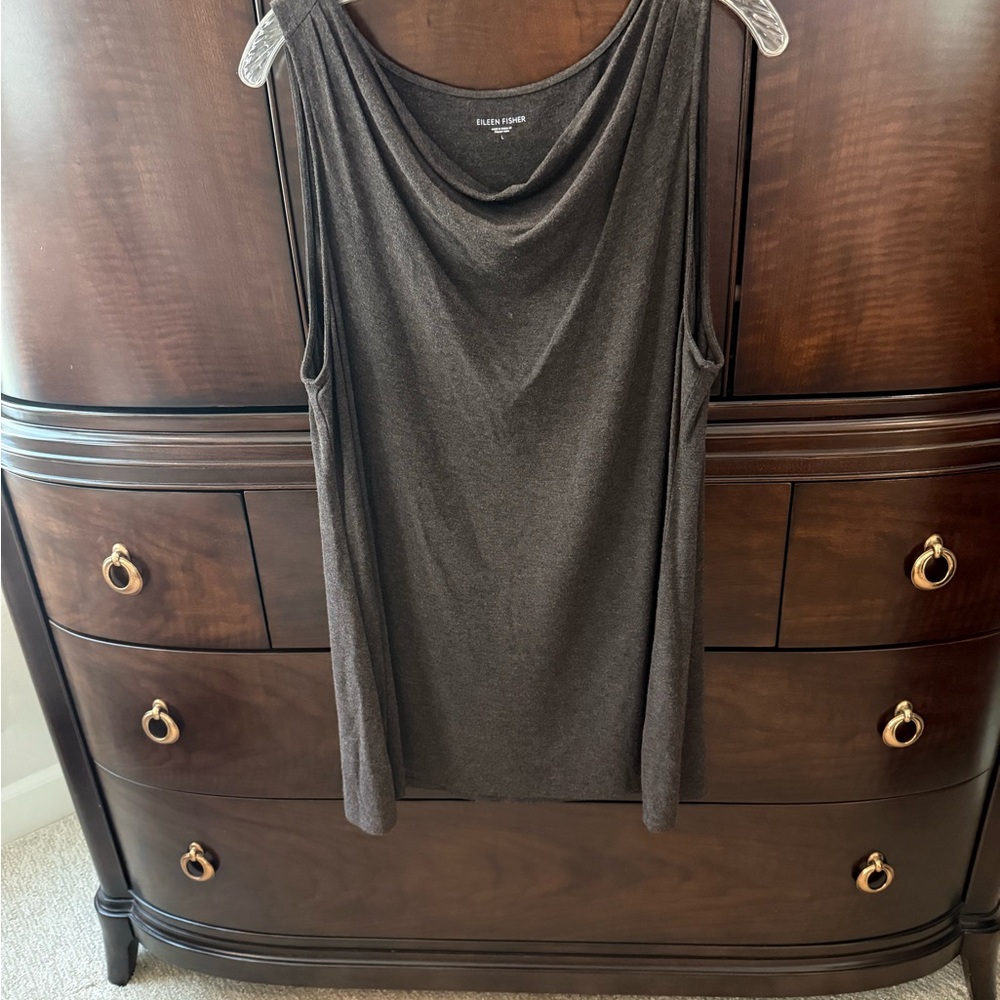 Eileen Fisher Charcoal Sleeveless Tank Top